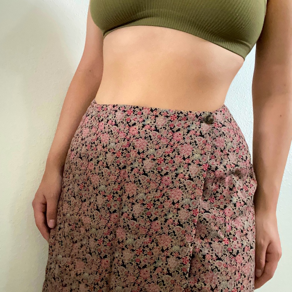 Vintage Charter Club Floral Wrap Skirt